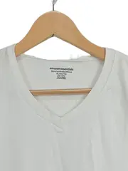 Vorschaubild 4 von Herren T-Shirt V-Ausschnitt Weiß Gr. XL Basic