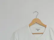 Vorschaubild 5 von Herren T-Shirt V-Ausschnitt Weiß Gr. XL Basic