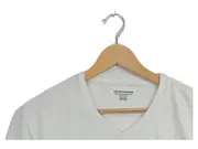 Vorschaubild 3 von Herren T-Shirt V-Ausschnitt Weiß Gr. XL Basic