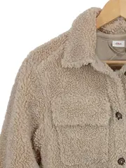 Vorschaubild 3 von Kinder Teddy Fleece Jacke Beige Gr. 152 Hemdjacke Herbst Winter