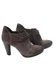 Vorschaubild 1 von Damen Stiefelette Gr. 38 Braun Wildleder Elegant Reißverschluss