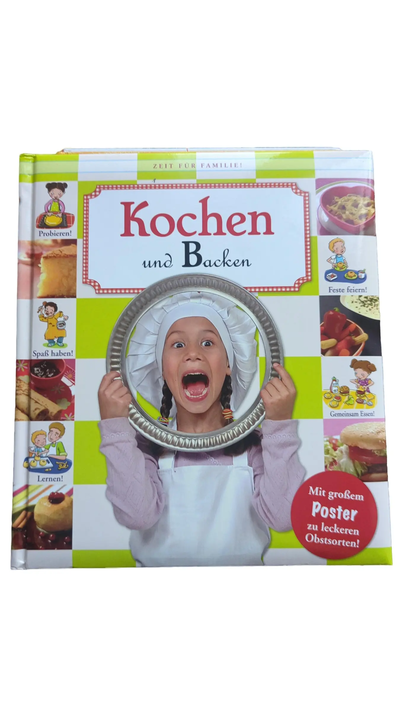 Kochbuch Kochen Backen für Kinder Familien Hardcover Poster Obstsorten Deutsch