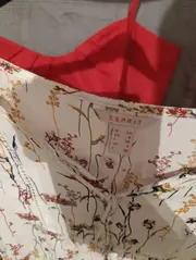 Vorschaubild 2 von Damen Bluse Gr. 34/XS Weiß Blumenmuster Langarm Viskose