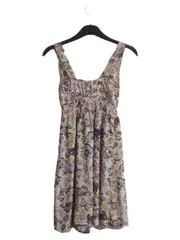 Vorschaubild 2 von Sommerkleid Damen Gr. 36 Schmetterling Muster Beige Trägerkleid