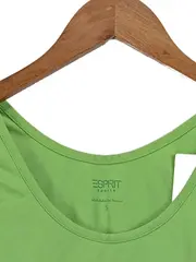 Vorschaubild 3 von Damen T-Shirt Ärmellos Grün Grafisch Baumwolle Gr. S