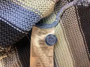 Vorschaubild 2 von Baby Strickjacke Kapuze Gr. 50/56 Blau Gestreift Baumwolle