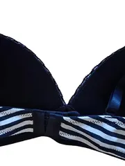 Vorschaubild 3 von Damen BH gestreift 80B Baumwolle Spitze Casual Mehrfarbig