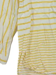 Vorschaubild 6 von Damen Bluse Gr. 34/XS Gestreift Gelb Weiß Viskose 3/4-Arm
