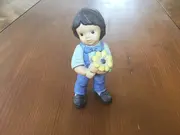 Vorschaubild 1 von Nina Marco Dekofigur Junge Blume Porzellan Klassisch Blau 14cm