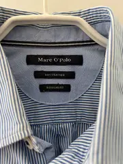 Vorschaubild 4 von Herren Business Hemd gestreift Blau Gr. 46/S Baumwolle