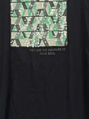 Vorschaubild 4 von Damen Langarmshirt Pailletten-Print Gr. 38 Schwarz Casual