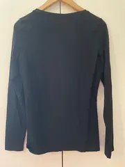 Vorschaubild 2 von Damen Langarmshirt Pailletten-Print Gr. 38 Schwarz Casual