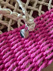 Vorschaubild 2 von Damen Beuteltasche Korbtasche Stroh gehäkelt Netz Beige Pink Bohemian