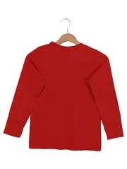 Vorschaubild 2 von Kinder Langarmshirt Gr. 140 Rot Casual mit Schriftzug