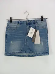 Vorschaubild 3 von Jeansrock Damen Gr. 36/S Blau Minirock Casual Denim Rock