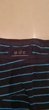 Vorschaubild 2 von Damen Langarmshirt Gestreift Blau Gr. XS 34 Baumwolle