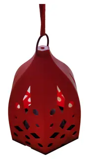Vorschaubild 1 von Laterne Rot Modern Kunststoff 6x6cm Windlicht Deko Licht