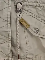 Vorschaubild 4 von Damen Leichte Jacke Beige Gr. 34/XS Baumwolle Casual Kapuze