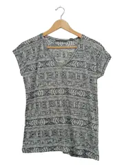 Vorschaubild 1 von Damen T-Shirt Gr. M Ethno-Muster Grau Boho Style