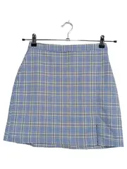 Vorschaubild 1 von Damen Minirock kariert Blau Ultra High-Rise Gr. S