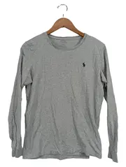 Vorschaubild 2 von Langarmshirt Herren Gr. M grau meliert Baumwolle