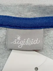 Vorschaubild 3 von Kinder Mädchen Freizeitkleid Gr. 110 Grau Sweatkleid Peace Stickerei