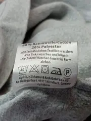 Vorschaubild 5 von Kinder Mädchen Freizeitkleid Gr. 110 Grau Sweatkleid Peace Stickerei