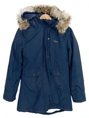 Vorschaubild 1 von Mädchen Winterjacke Parka Gr. 164 Blau Fellkapuze Warm