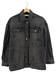 Vorschaubild 1 von Jeansjacke Damen Grau Gr. XS Casual Denim Baumwolle