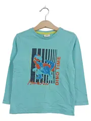 Vorschaubild 1 von Kinder Langarmshirt Gr. 104, 110 Türkis Dino Motiv Pullover