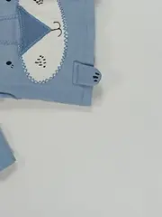 Vorschaubild 5 von Baby Langarmshirt Bär Motiv Blau Gr. 59/62 Baumwolle