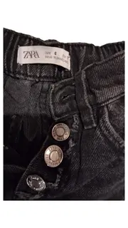 Vorschaubild 4 von Kinder Jeans Shorts Schwarz Destroyed Look Gr. 116 Knopfleiste