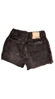 Vorschaubild 2 von Kinder Jeans Shorts Schwarz Destroyed Look Gr. 116 Knopfleiste