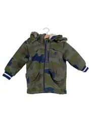 Vorschaubild 1 von Kinder Winterjacke Camouflage Gr. 81/80 Kapuze Fellbesatz