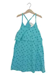 Vorschaubild 1 von Mädchen Sommerkleid Trägerkleid Palmen Türkis Gr. 146/152