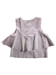 Vorschaubild 3 von Collection Damen Top Weiß Rüschen Cold Shoulder Gr. S 36