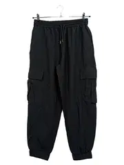 Vorschaubild 1 von Herren Cargo Hose Schwarz Jogger Streetwear Größe M W32