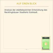 Vorschaubild 2 von Recklinghausen Südstadt Städtebau Norbert Schüpp Politik Hardcover Deutsch