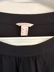 Vorschaubild 3 von Damen Langarmshirt Bluse Gr. 34/XS Schwarz Viskose Basic