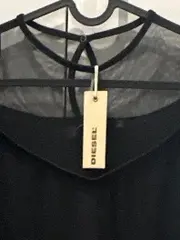 Vorschaubild 4 von Cocktailkleid Damen Gr. S Schwarz Langarm Mesh Mini NEU