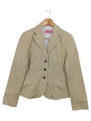Vorschaubild 1 von Damen Blazer Gr. 38/M Beige Klassisch Business Baumwolle