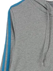 Vorschaubild 2 von Damen Kapuzenpullover Hoodie Grau Streifen Gr. L 44