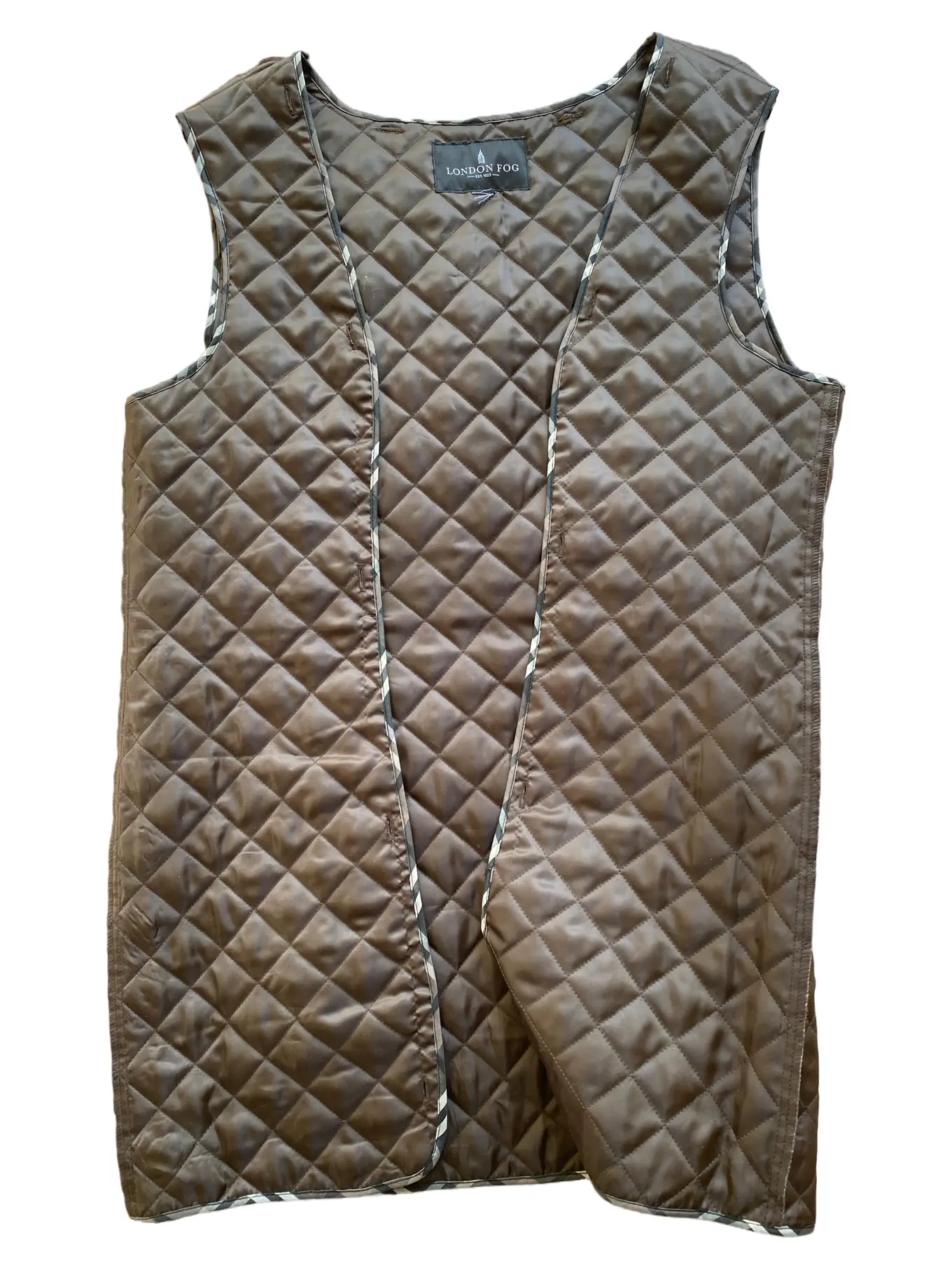 LONDON FOG Damen Steppweste Gr. 42/XL Braun Casual