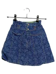 Vorschaubild 1 von Jeansrock Blau Blumenmuster Gr. 116 Mädchen Casual