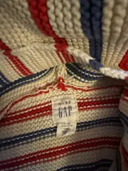 Vorschaubild 2 von Baby Strickjacke Kapuze gestreift Gr. 70, 74 Baumwolle maritim