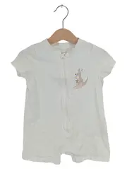 Vorschaubild 1 von Happy Kids Baby Strampler Kurzarm Känguru Gr. 74/80 Weiß