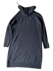 Vorschaubild 2 von Damen Strickkleid Kapuze Hoodie Blau Gr. XS