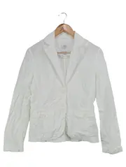 Vorschaubild 1 von Damen Blazer Leinen Weiß Gr. 36/S Business Elegant