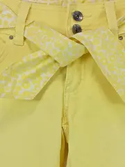 Vorschaubild 2 von EDC Damen Capri-Shorts Hose Gr. 36 Gelb Casual Baumwolle