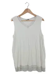 Vorschaubild 1 von Damen Unterhemd mit Spitze Viskose Weiß Gr. 40